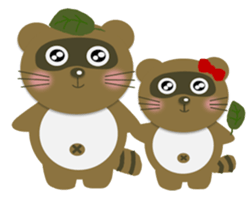 "Ponchan"ofraccoon(autumn,winterversion) sticker #13863558