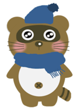 "Ponchan"ofraccoon(autumn,winterversion) sticker #13863561