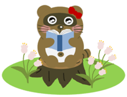 "Ponchan"ofraccoon(autumn,winterversion) sticker #13863565