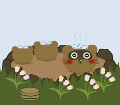 "Ponchan"ofraccoon(autumn,winterversion) sticker #13863566