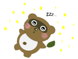 "Ponchan"ofraccoon(autumn,winterversion) sticker #13863569