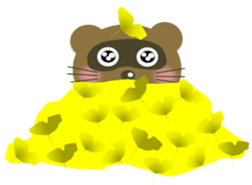 "Ponchan"ofraccoon(autumn,winterversion) sticker #13863570