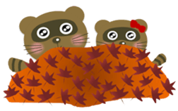 "Ponchan"ofraccoon(autumn,winterversion) sticker #13863571