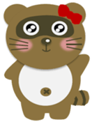 "Ponchan"ofraccoon(autumn,winterversion) sticker #13863573