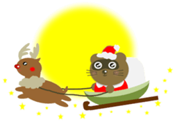 "Ponchan"ofraccoon(autumn,winterversion) sticker #13863574