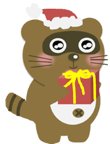 "Ponchan"ofraccoon(autumn,winterversion) sticker #13863576