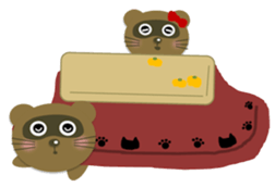 "Ponchan"ofraccoon(autumn,winterversion) sticker #13863579
