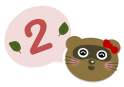 "Ponchan"ofraccoon(autumn,winterversion) sticker #13863583