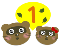 "Ponchan"ofraccoon(autumn,winterversion) sticker #13863584