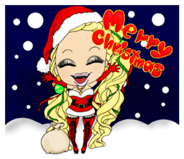 Xmas white girl sticker #13864110