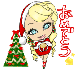 Xmas white girl sticker #13864112