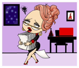 Xmas white girl sticker #13864115