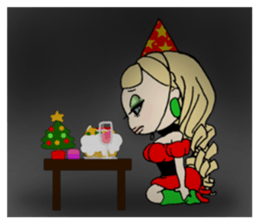 Xmas white girl sticker #13864116