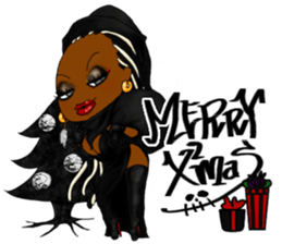 Xmas white girl sticker #13864117