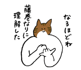 Cat's name is Fujimaki sticker #13864572