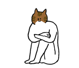 Cat's name is Fujimaki sticker #13864579