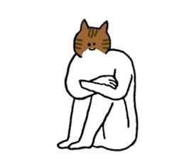 Cat's name is Fujimaki sticker #13864579