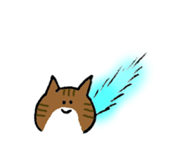 Cat's name is Fujimaki sticker #13864584