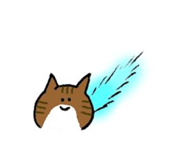 Cat's name is Fujimaki sticker #13864584