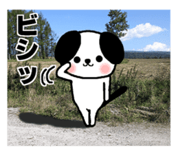 Dog and picture sticker #13864697