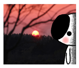 Dog and picture sticker #13864698