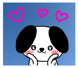 Dog and picture sticker #13864701