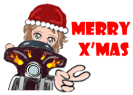 I LOVE American Motorcycle!! for X'mas 2 sticker #13865268