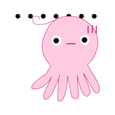 A cute octopus! sticker #13865540