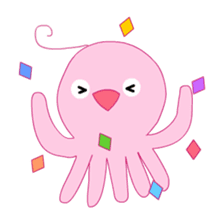 A cute octopus! sticker #13865542