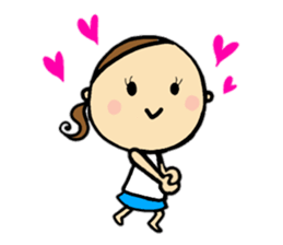 30 months lovely girl sticker #13866357