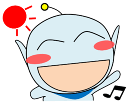 Alien in Hiroshima sticker #13866398