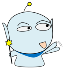 Alien in Hiroshima sticker #13866400