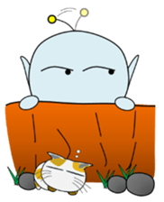 Alien in Hiroshima sticker #13866401