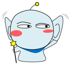 Alien in Hiroshima sticker #13866402