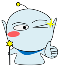 Alien in Hiroshima sticker #13866403