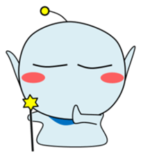 Alien in Hiroshima sticker #13866404