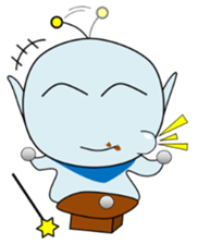 Alien in Hiroshima sticker #13866405