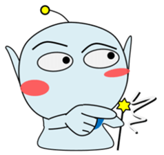 Alien in Hiroshima sticker #13866406