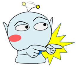 Alien in Hiroshima sticker #13866407