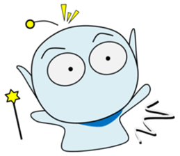 Alien in Hiroshima sticker #13866408