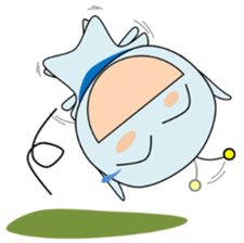 Alien in Hiroshima sticker #13866412