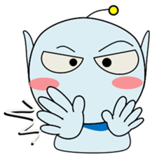 Alien in Hiroshima sticker #13866414