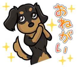 I Love Dachshund (Black Tan2) sticker #13867043