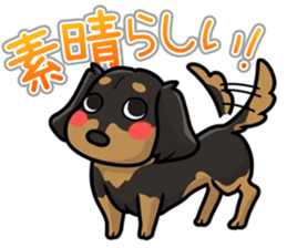 I Love Dachshund (Black Tan2) sticker #13867048