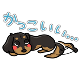 I Love Dachshund (Black Tan2) sticker #13867049