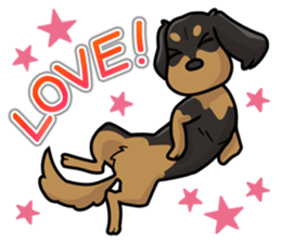 I Love Dachshund (Black Tan2) sticker #13867050