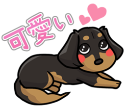 I Love Dachshund (Black Tan2) sticker #13867051