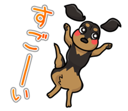 I Love Dachshund (Black Tan2) sticker #13867052