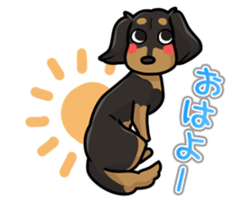 I Love Dachshund (Black Tan2) sticker #13867054