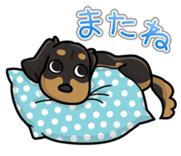 I Love Dachshund (Black Tan2) sticker #13867055